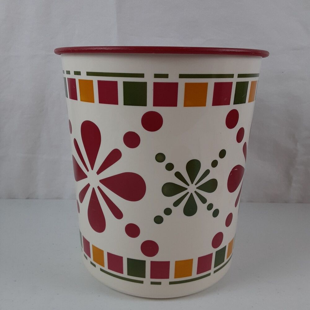 Tupperware Vintage Retro Flower Storage Container 5.5L Canister 22 Cup Large